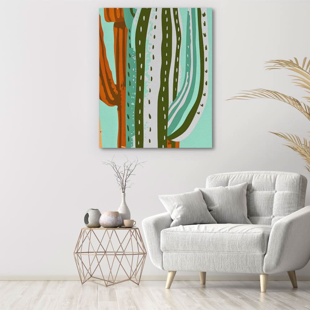 Desert Prickles - Brown Desert Canvas Print