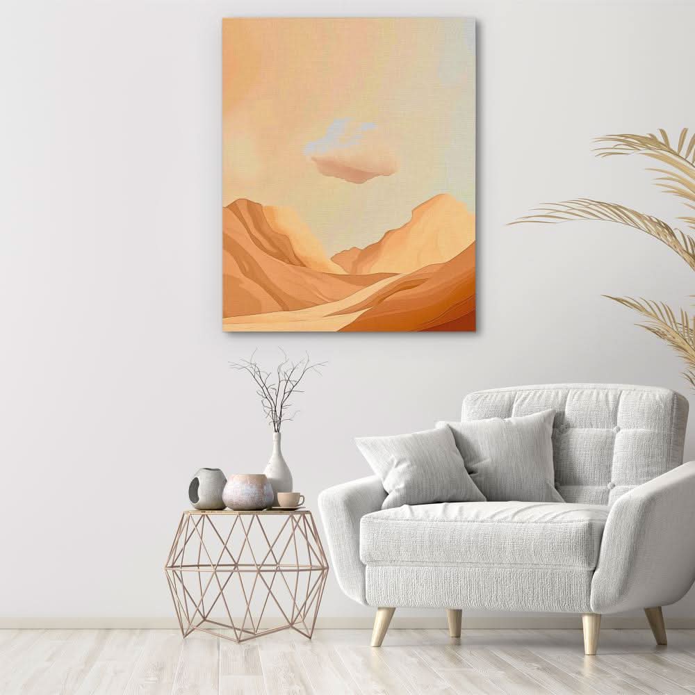 Desert Storm - Mountain Wall Art in Black Frame