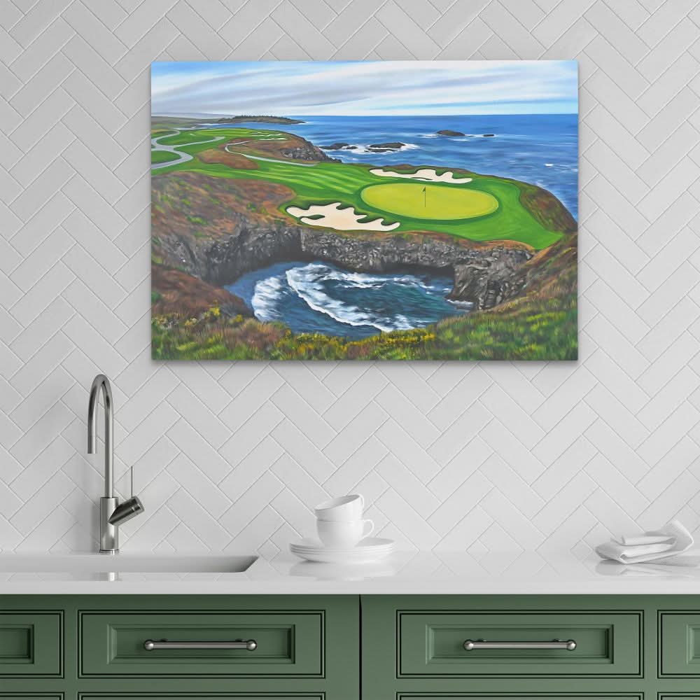 Difficult Par 4 - Coastal Art for Bar and Lounge