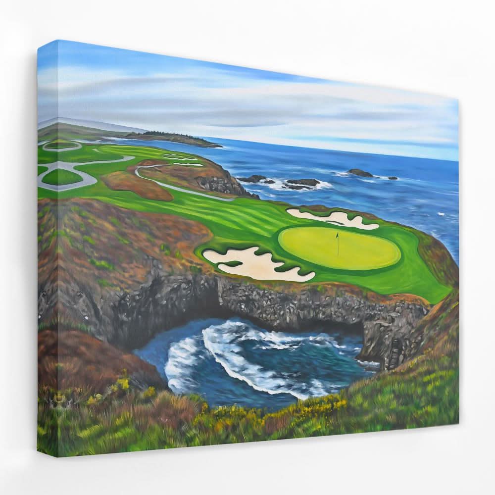 Difficult Par 4 - Coastal Canvas Wall Art
