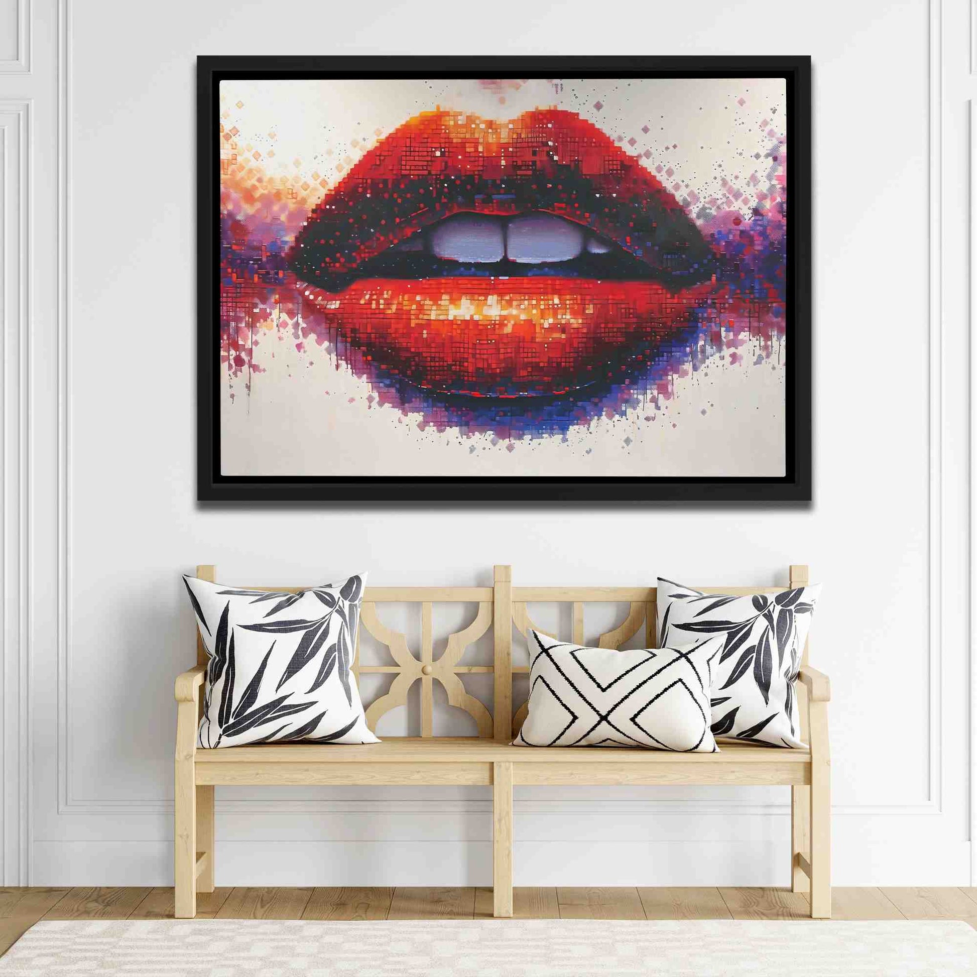 Digital Kiss - Large Canvas Print