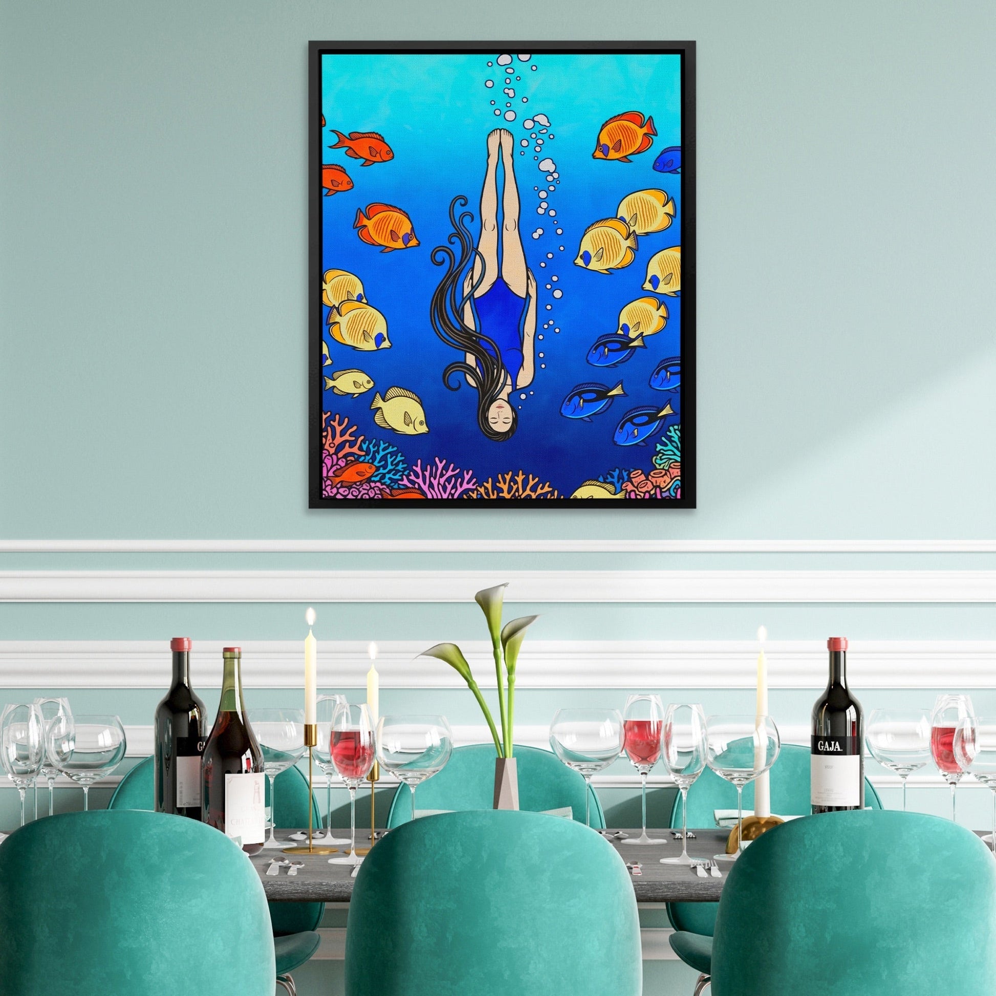 Diver Coral Reef
