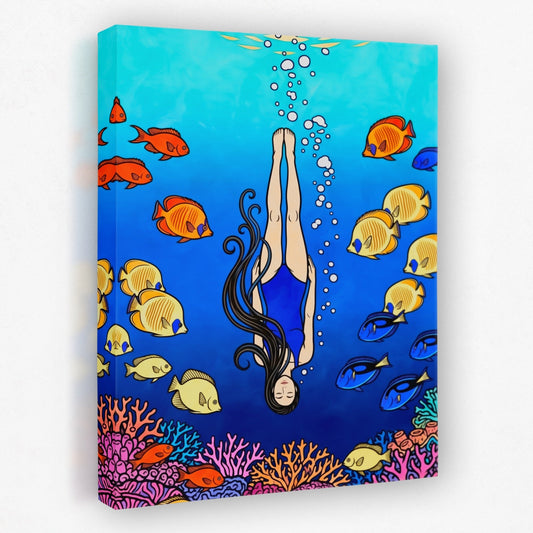 Diver Coral Reef