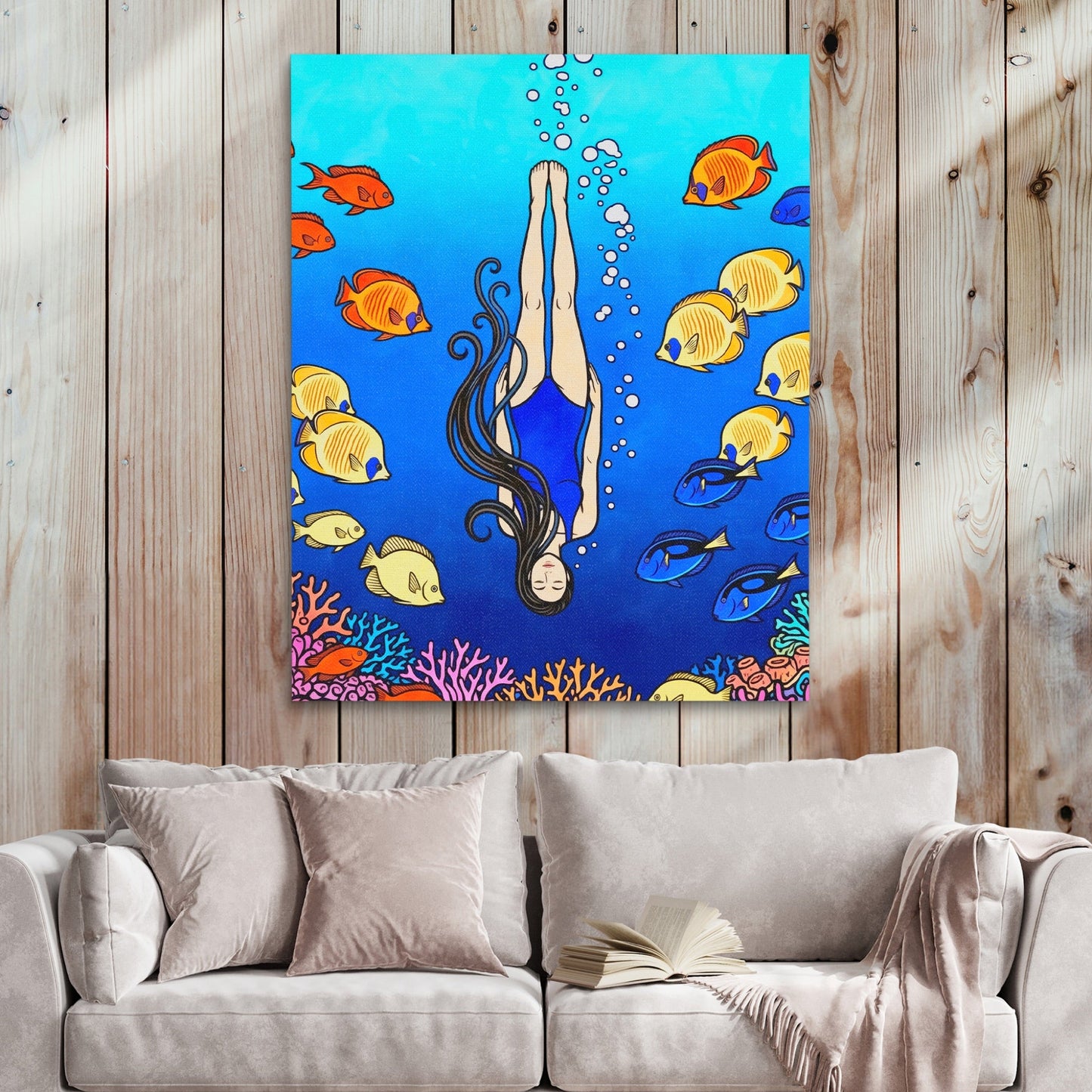 Diver Coral Reef