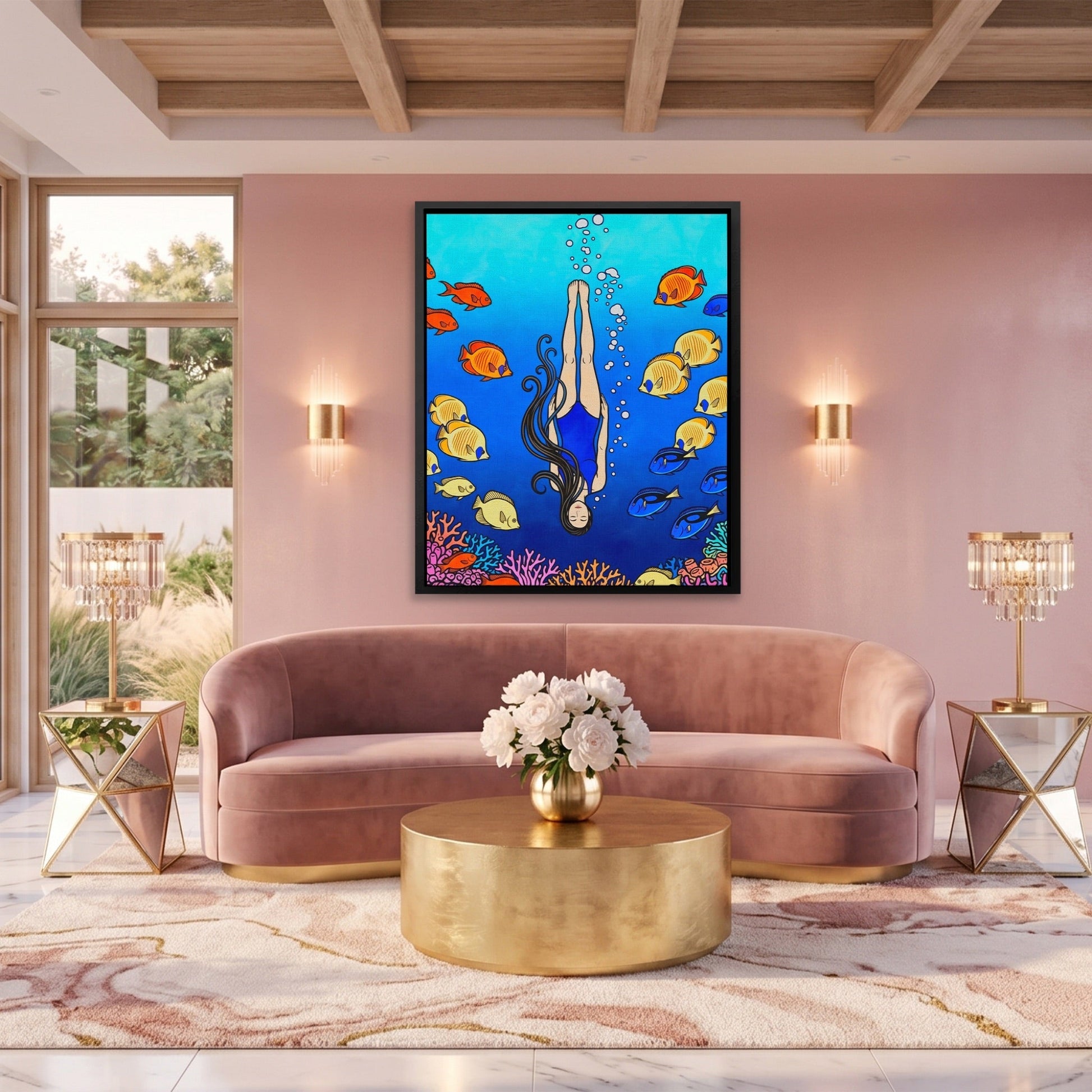 Diver Coral Reef