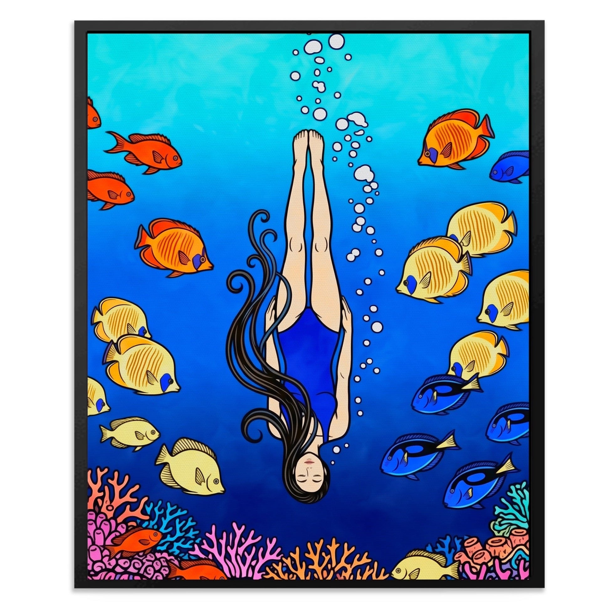 Diver Coral Reef