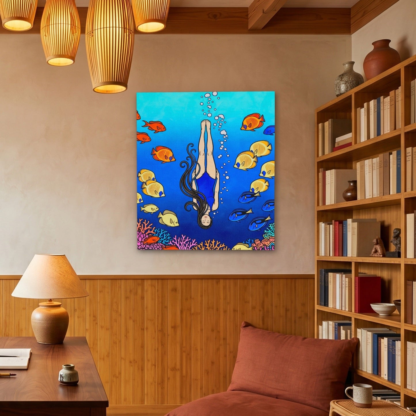 Diver Coral Reef