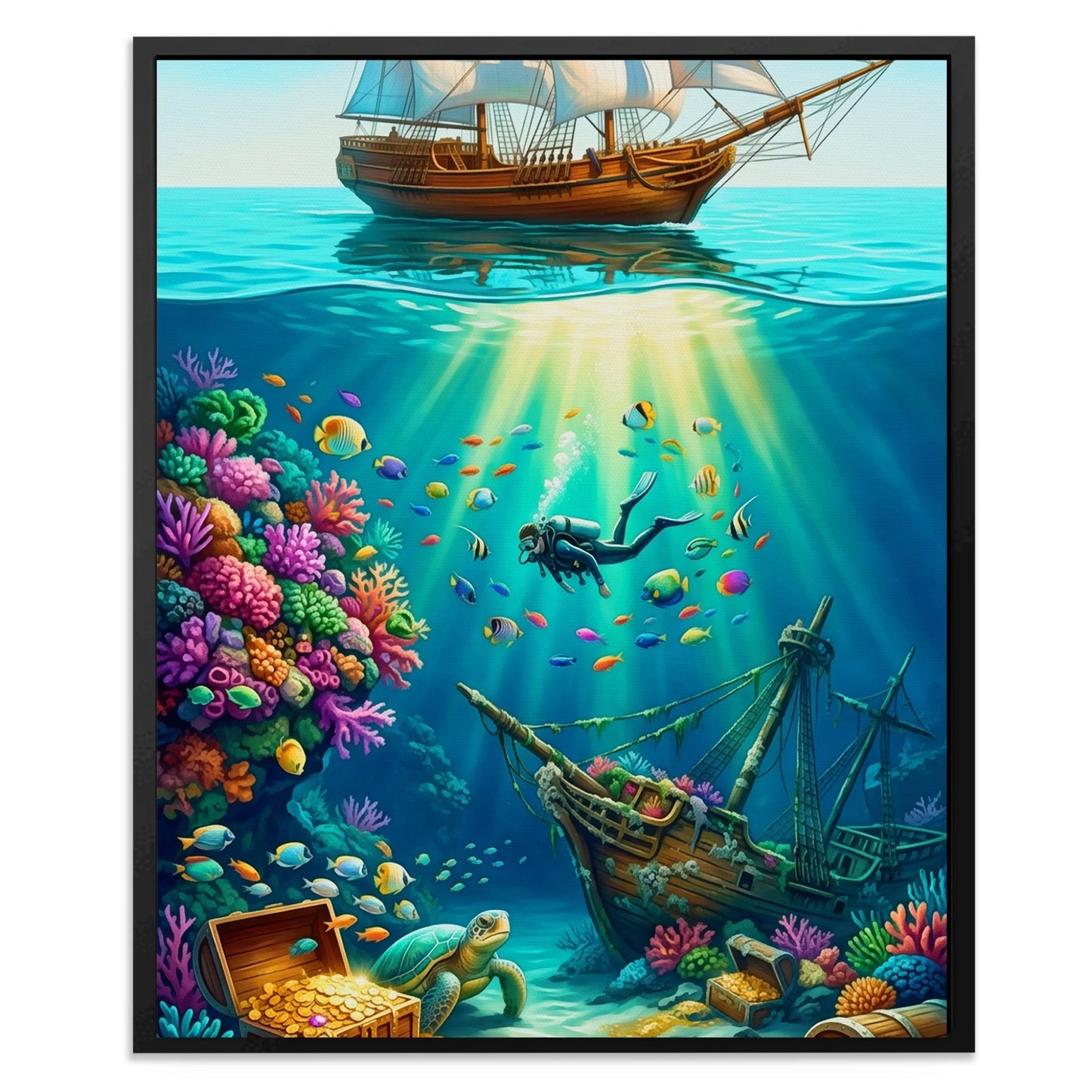 Diver Sunken Treasure