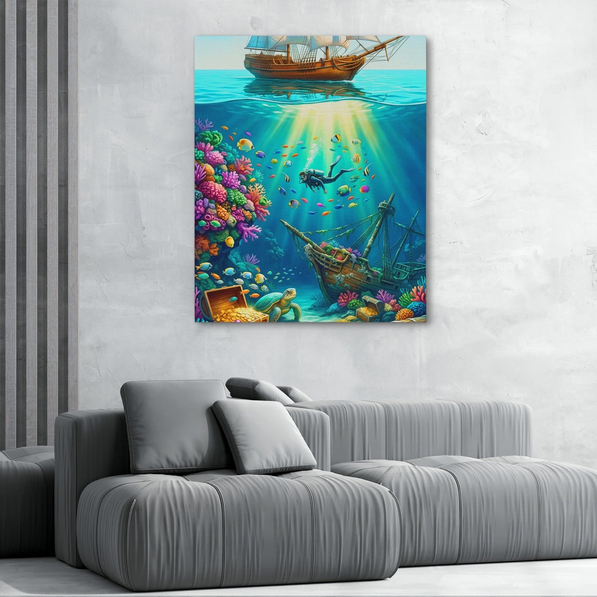Diver Sunken Treasure
