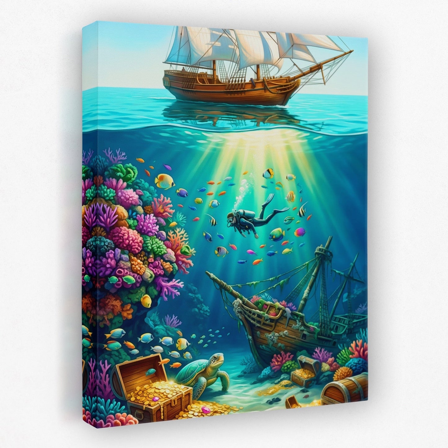 Diver Sunken Treasure