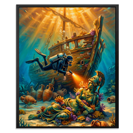 Diver Sunken Wreck