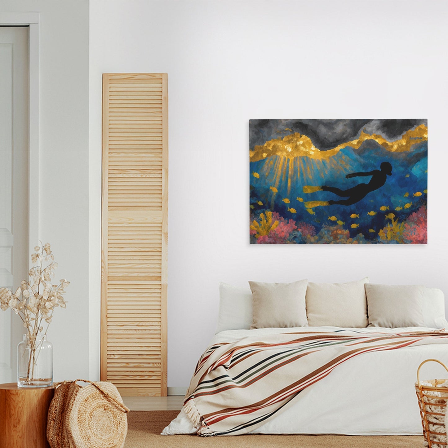 Divers Golden Reef - Luxury Wall Art