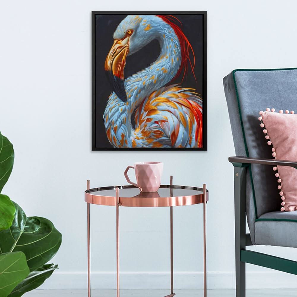 Divine Dance - Modern Wall Art in Black Frame