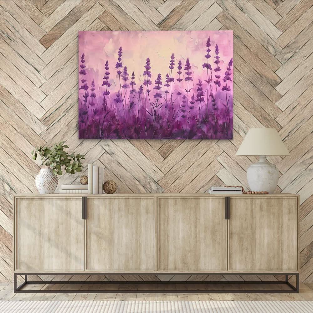 Divine Florals - Fuchsia Wall Art in Black Frame