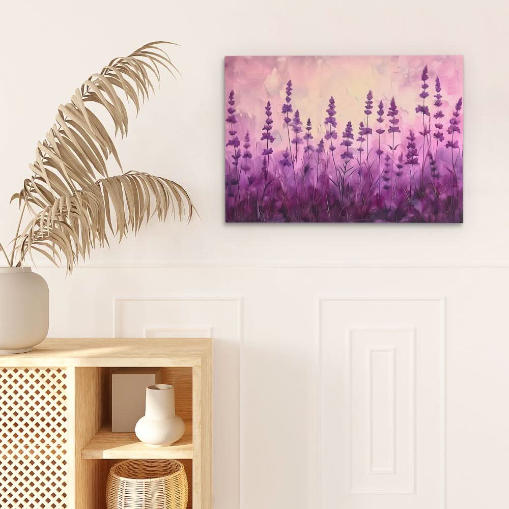 Divine Florals - Pastel Fuchsia Canvas Print
