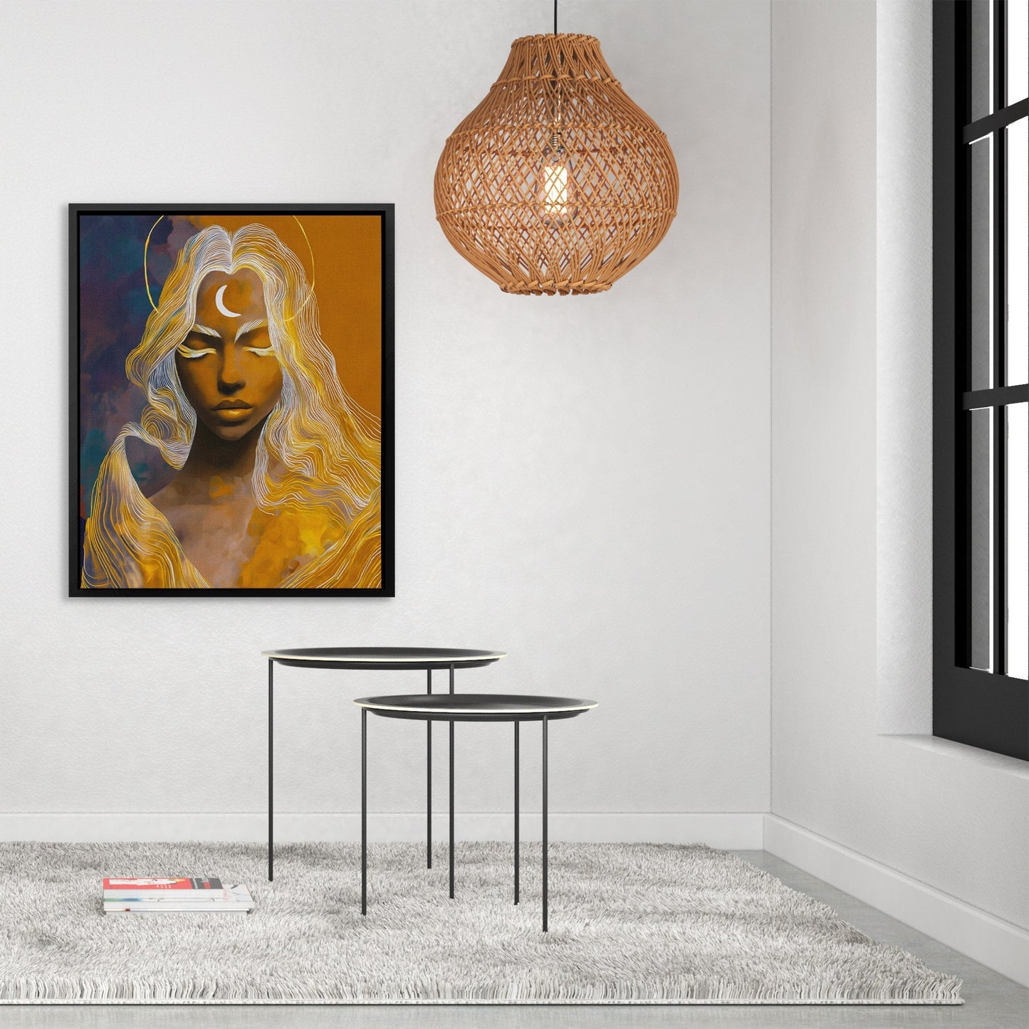 Divine Lunar Meditation - Luxury Wall Art