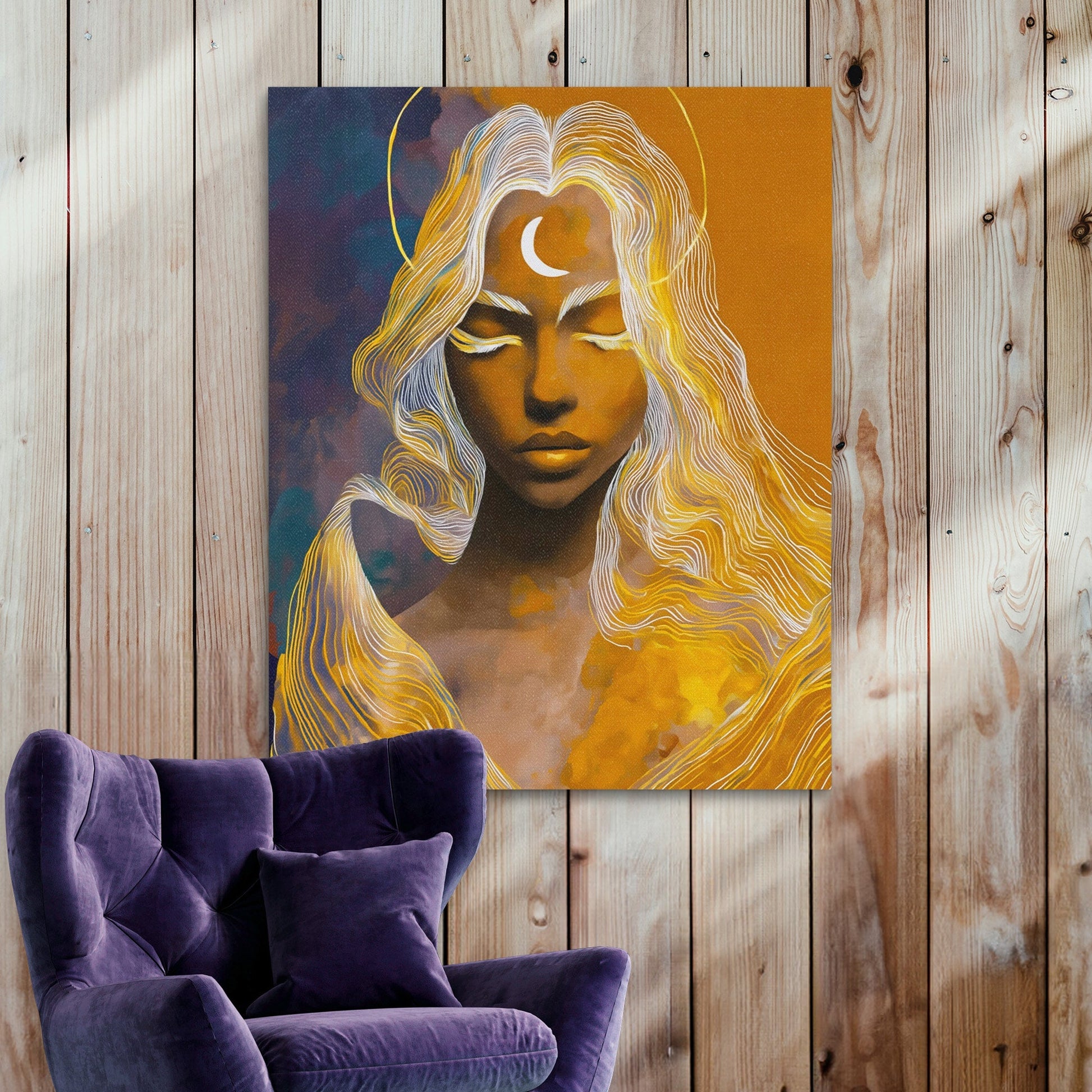 Divine Lunar Meditation - Luxury Wall Art