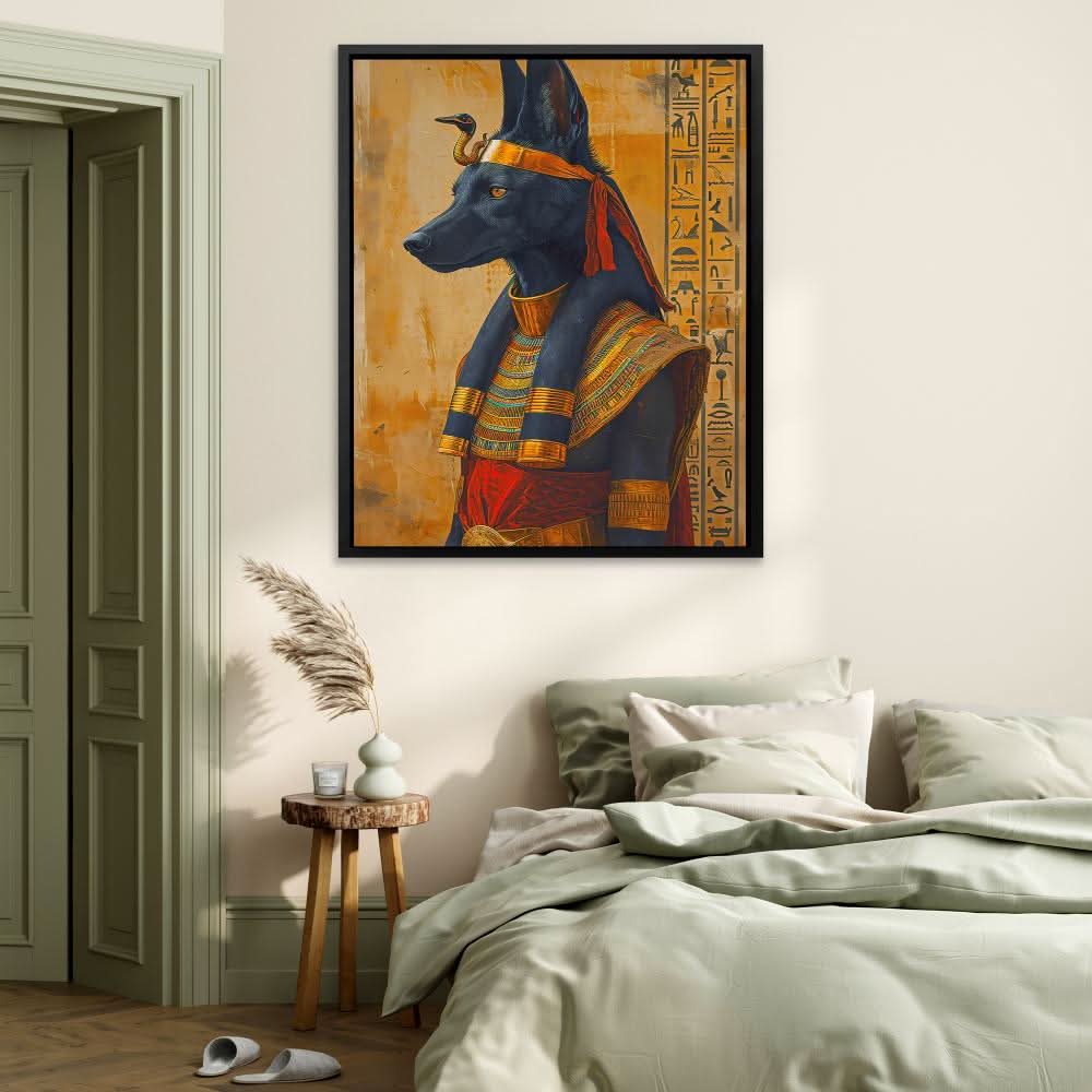 Divine Protector - Black and Gold Wall Art