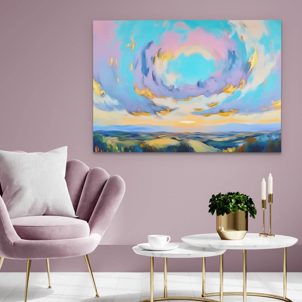 Divine Skies - Blue Wall Art for Living Room