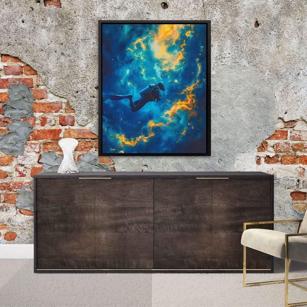 Diving into the Abyss - Adventurous Art for Living Room