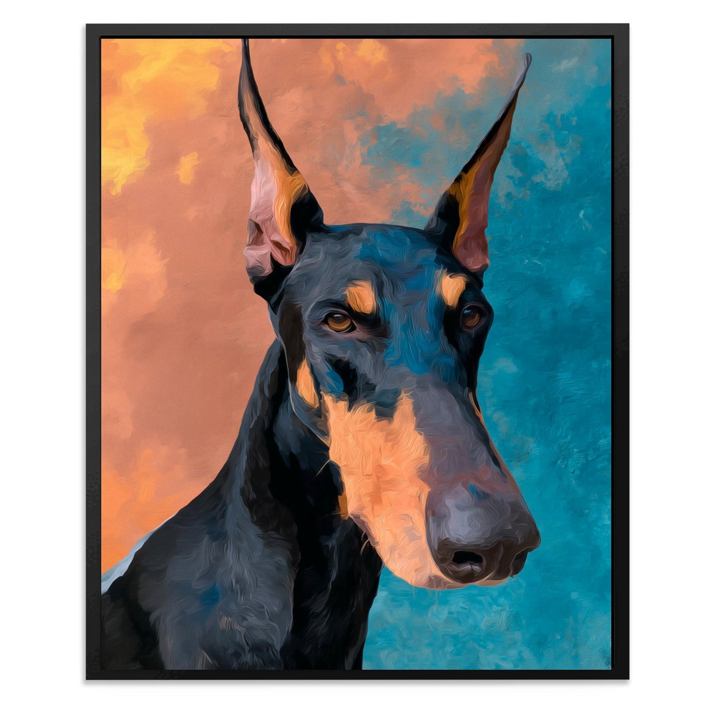 Doberman Sunset Watch - Luxury Wall Art