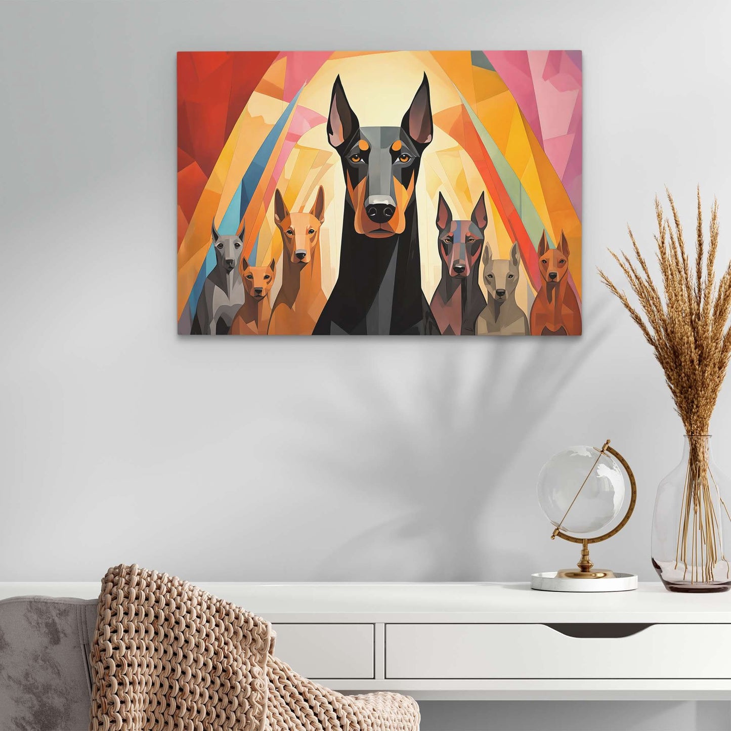 Doberman's On Duty - Animals Art