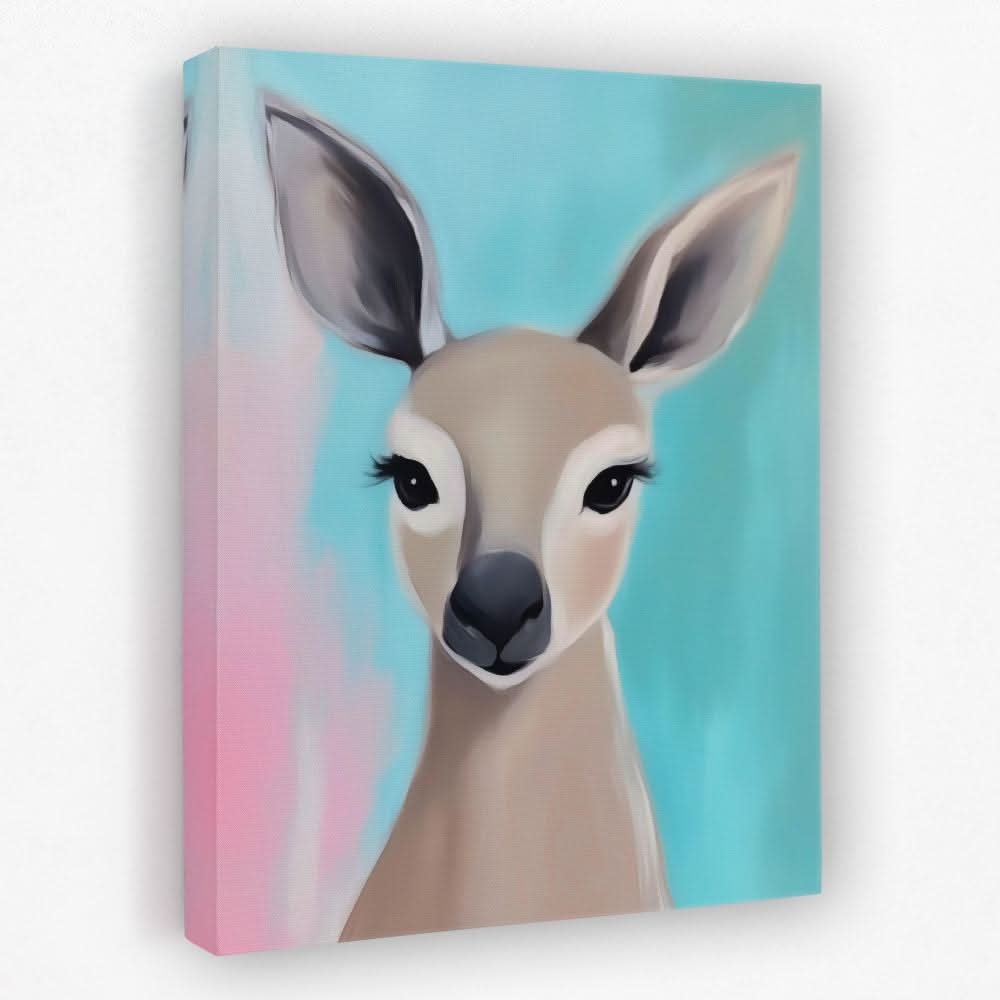 Doe’s Whisper - Animals Canvas Wall Art