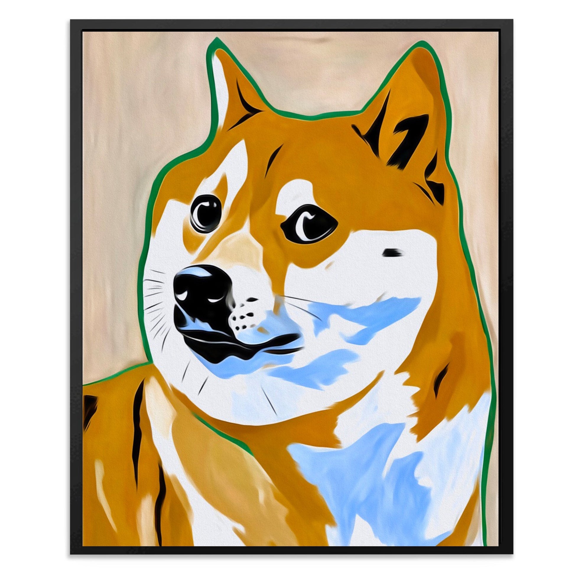 Doge Digital Dawn - Luxury Wall Art