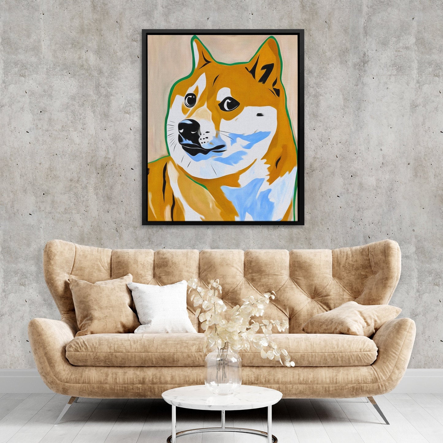 Doge Digital Dawn - Luxury Wall Art