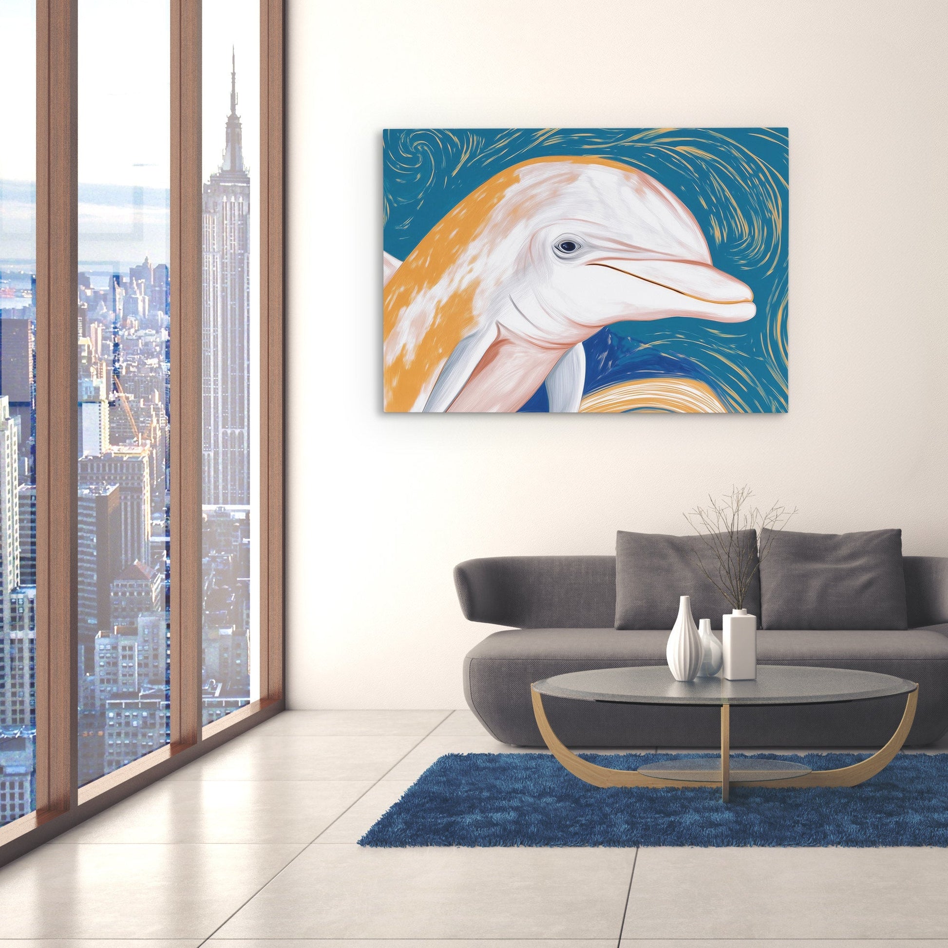 Dolphins Coral Journey - Luxury Wall Art
