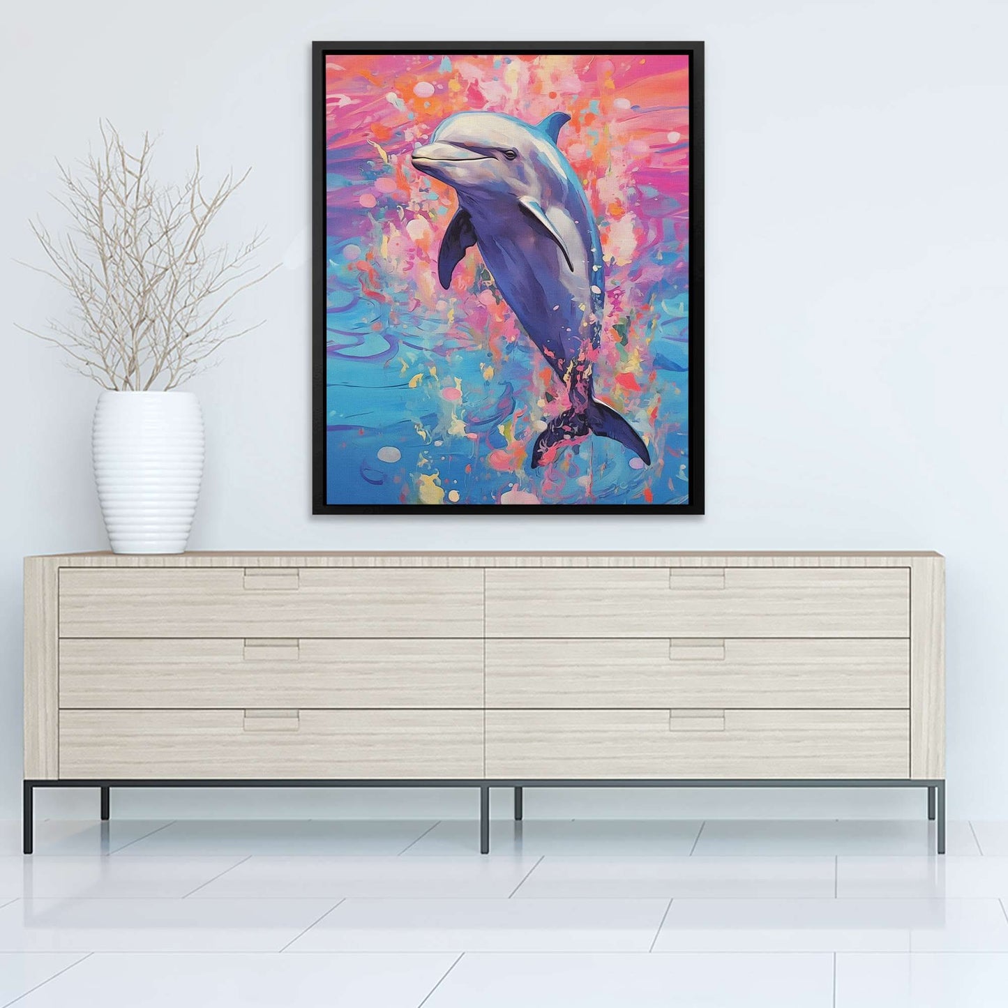 Dolphins Dance - Animals Art