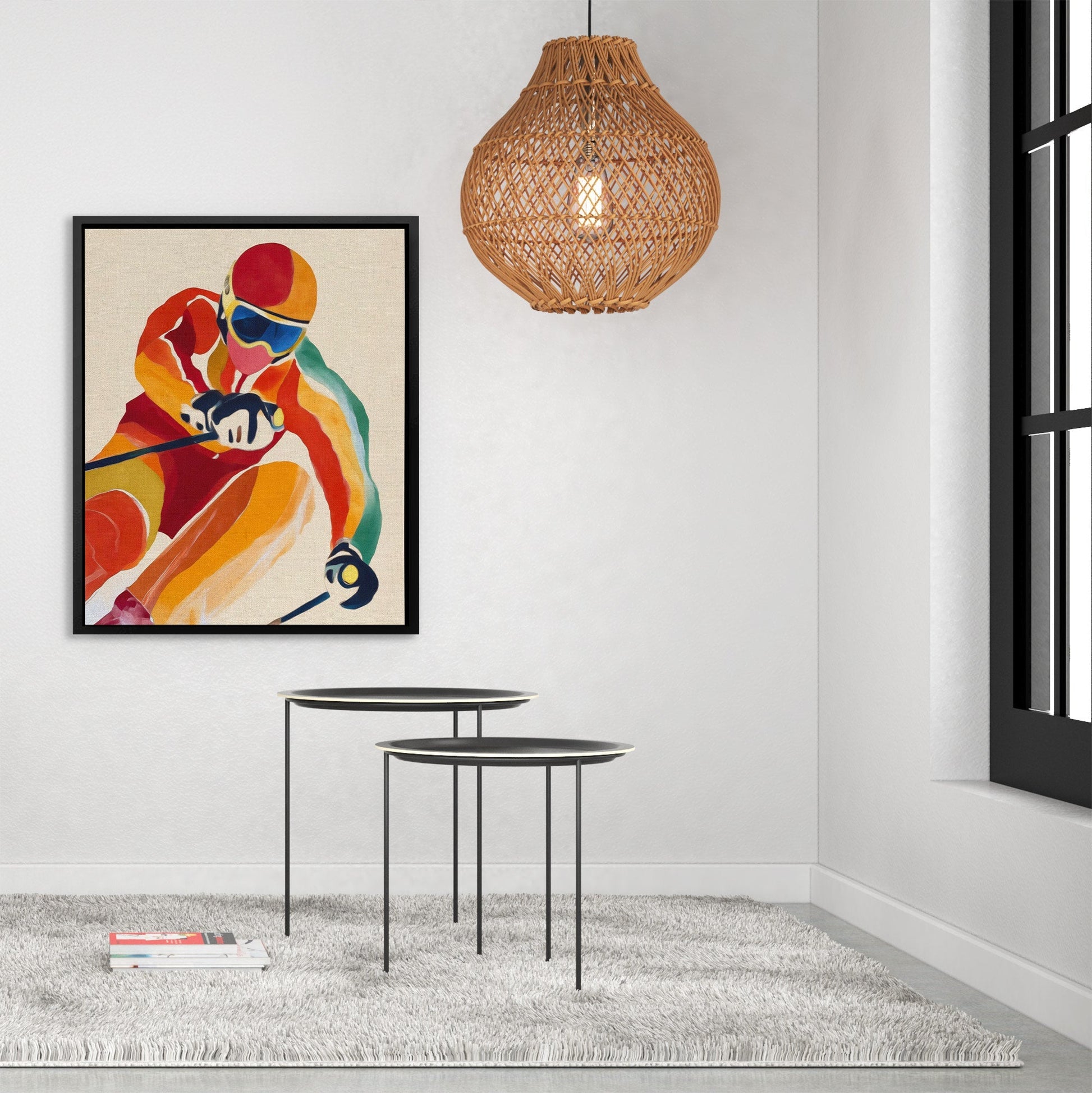 Downhill Fire Rush - Luxury Wall Art