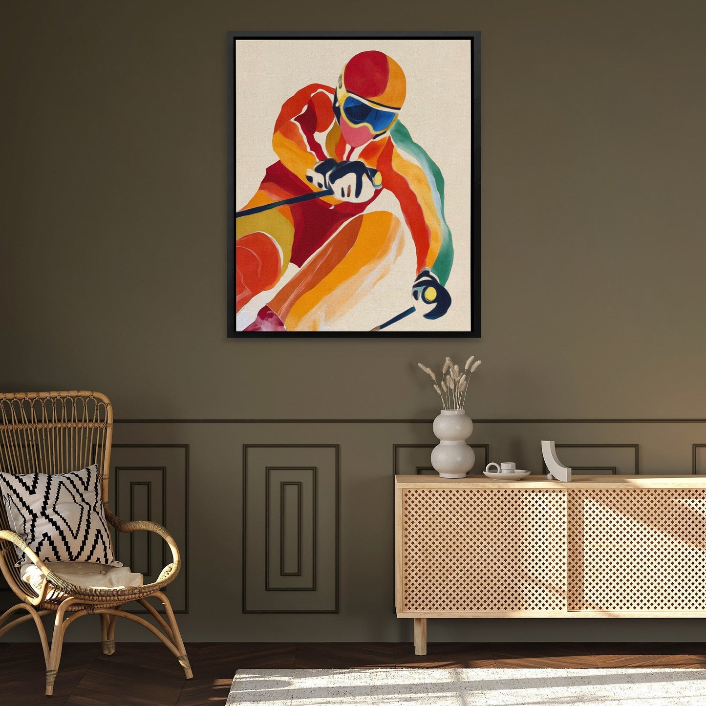 Downhill Fire Rush - Luxury Wall Art