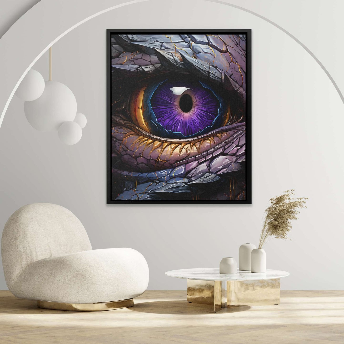 Dragon Eye - Fantasy Purple Canvas Wall Art