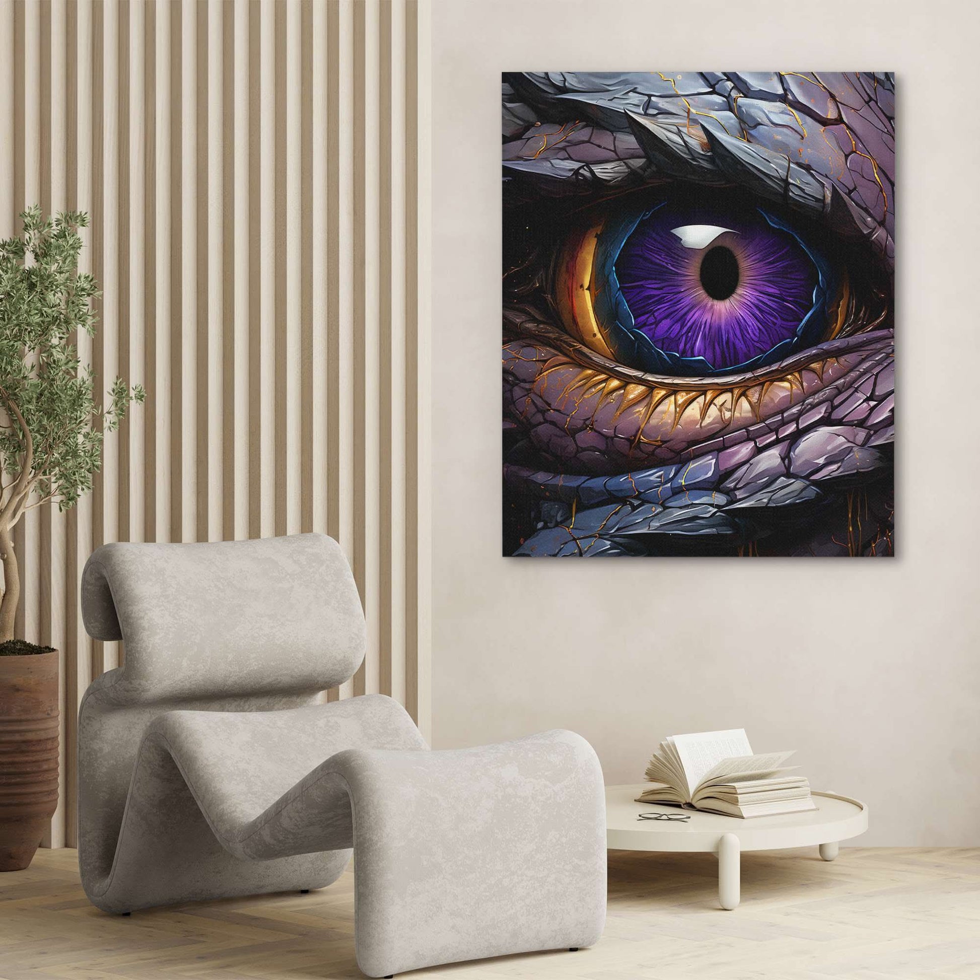 Dragon Eye - Purple Eye Canvas Print