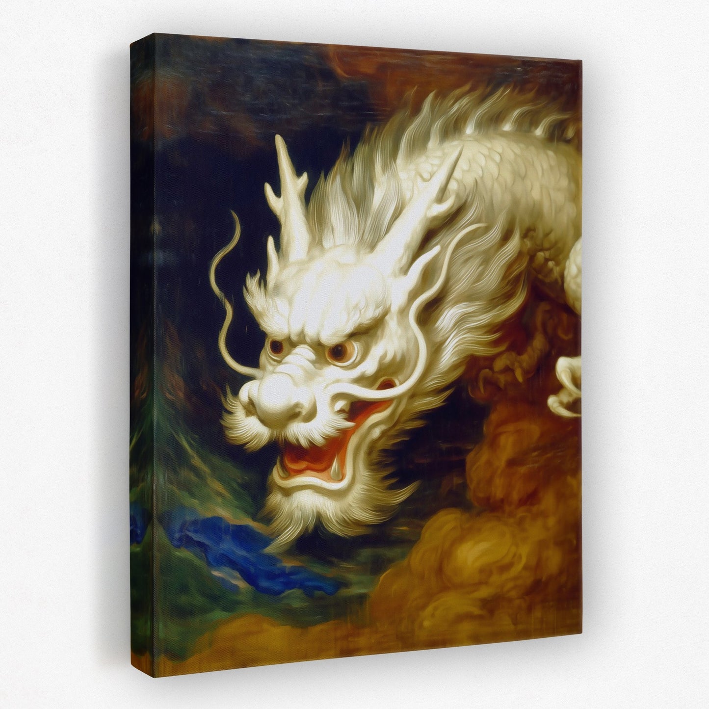 Dragon Golden Tempest - Luxury Wall Art