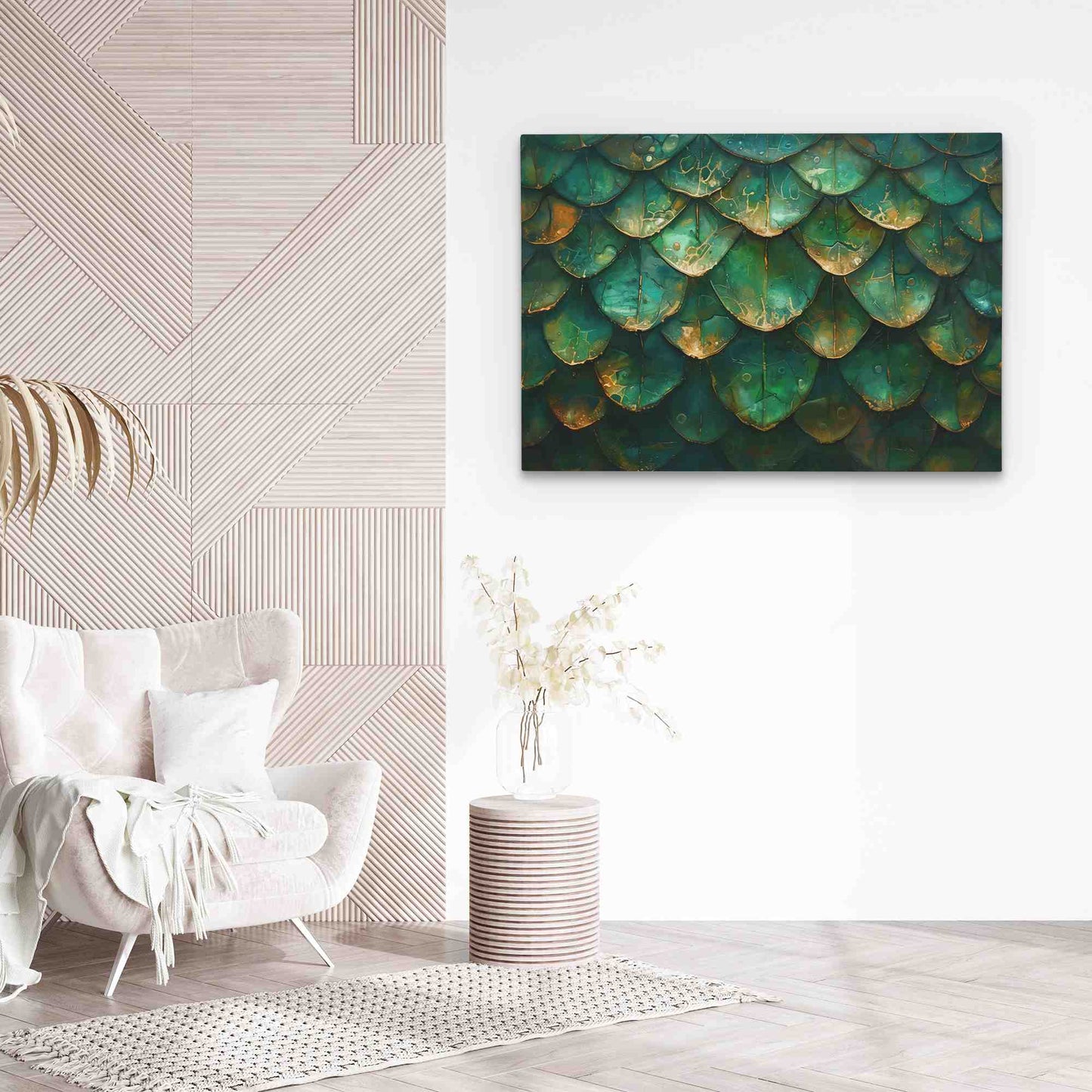 Dragon Scales - Abstract Wall Art in Black Frame