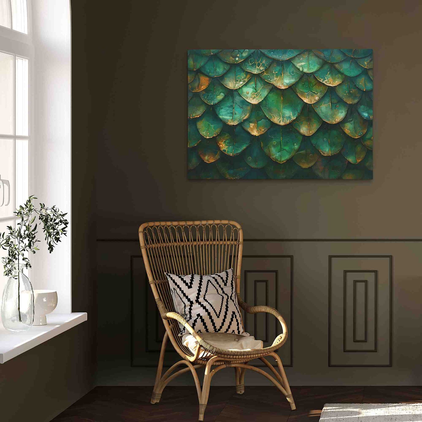 Dragon Scales - Large Abstract Canvas Print