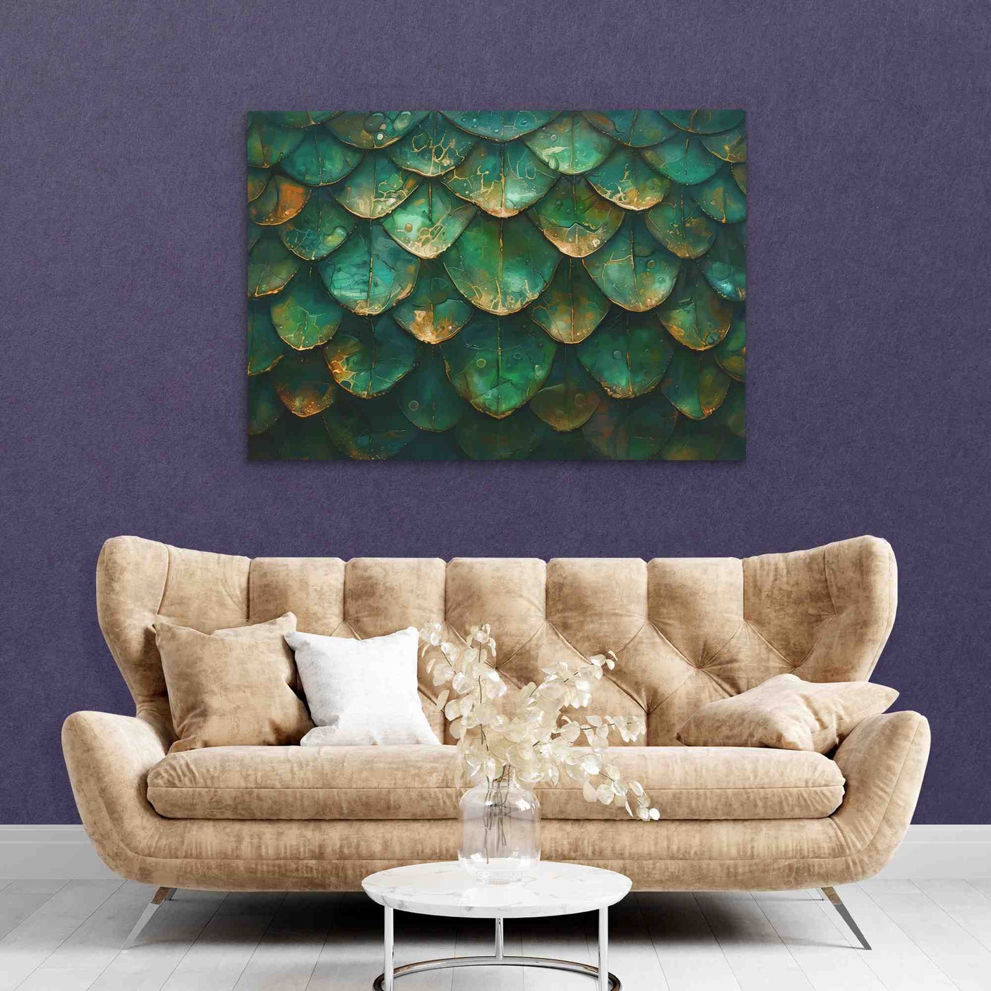 Dragon Scales - Dragon Wall Art in Black Frame