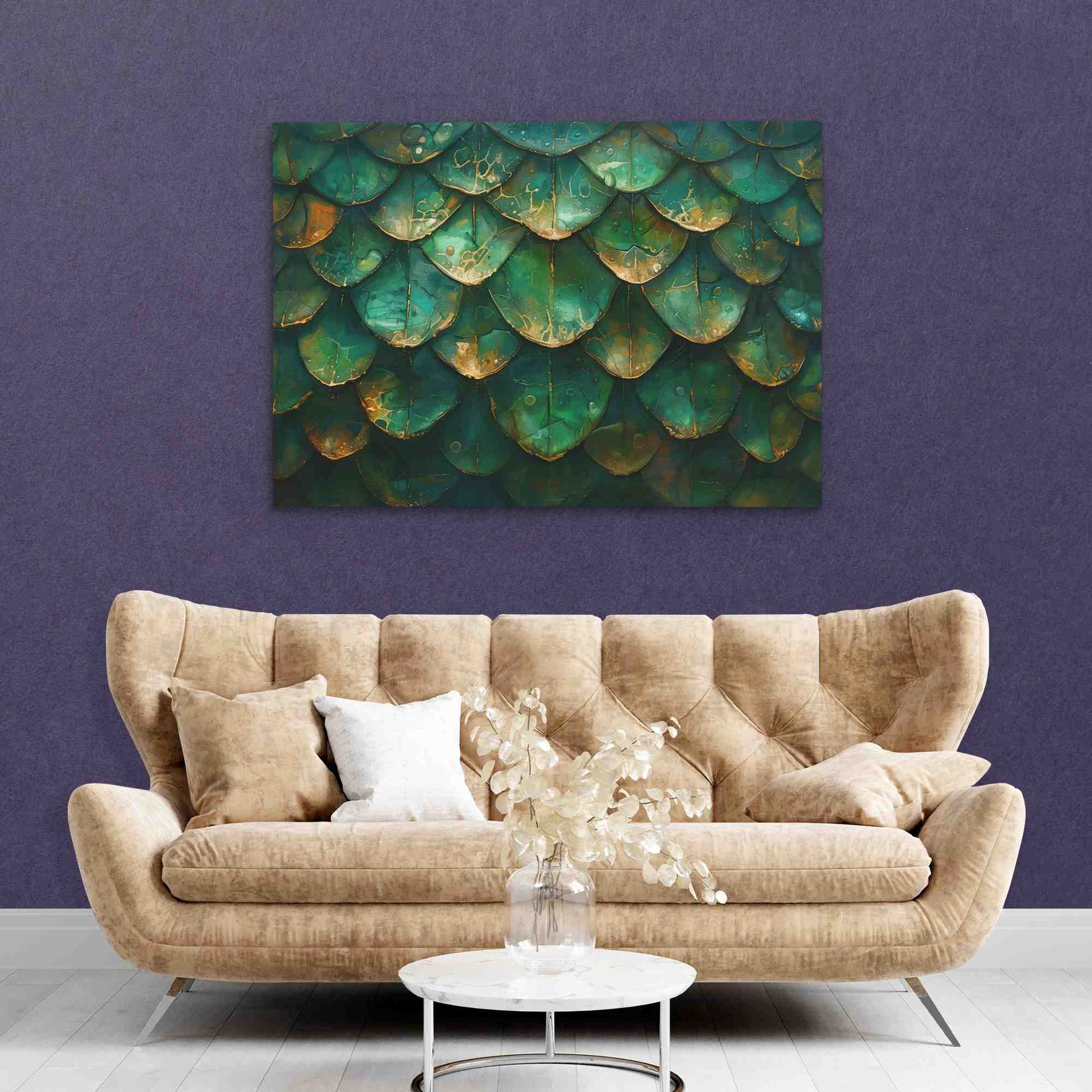 Dragon Scales - Dragon Wall Art in Black Frame