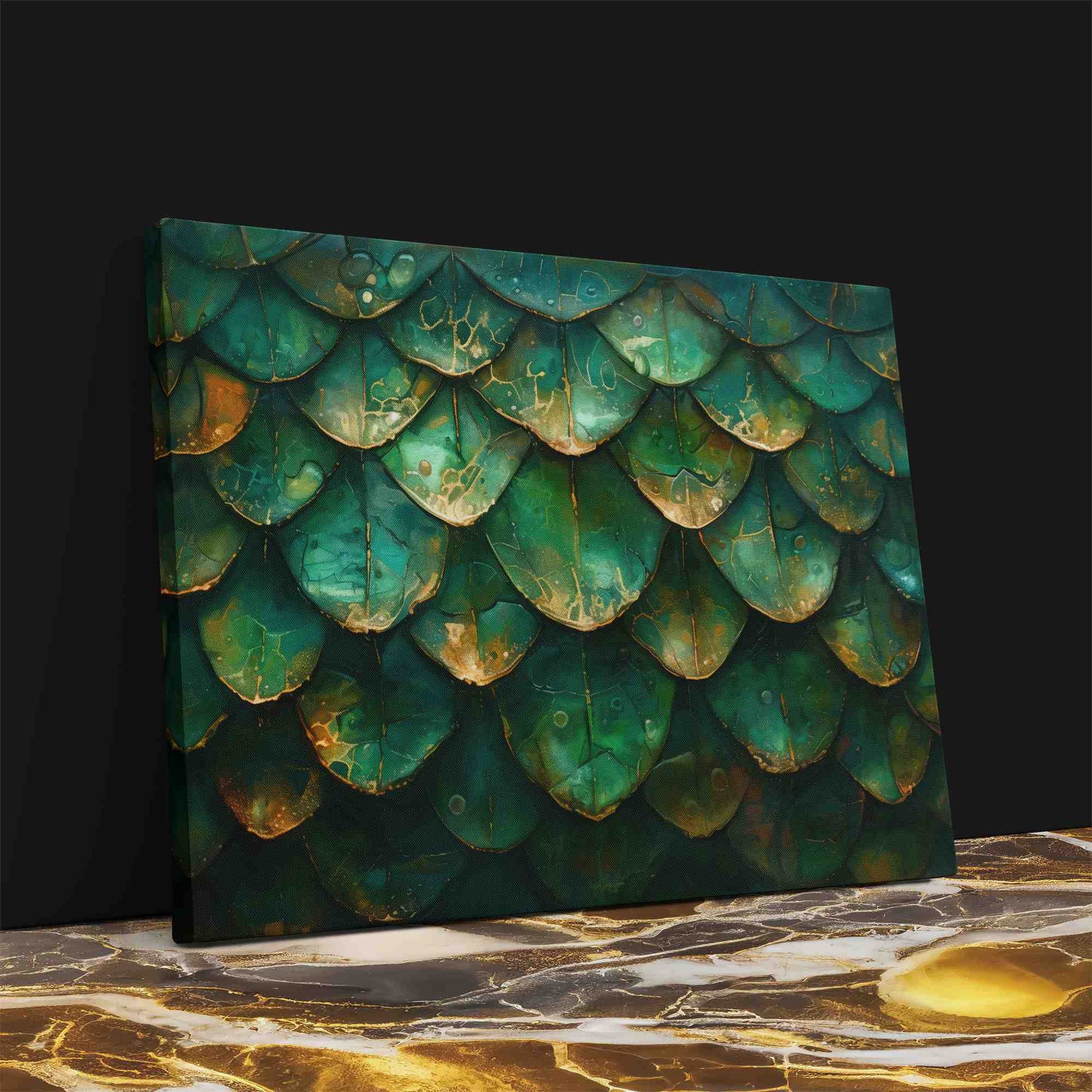 Dragon Scales - Green Wall Art
