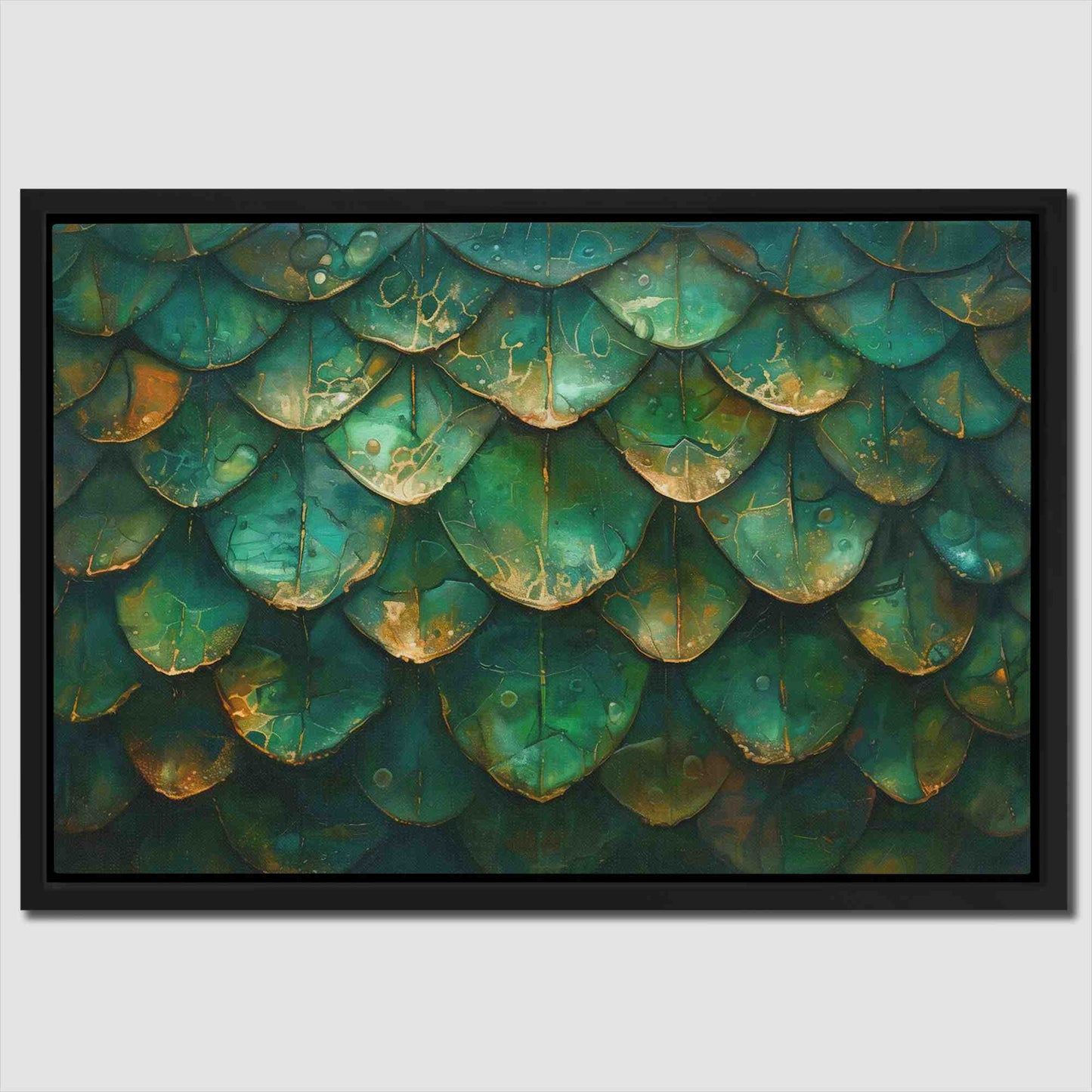 Dragon Scales - Green Dragon Canvas Print