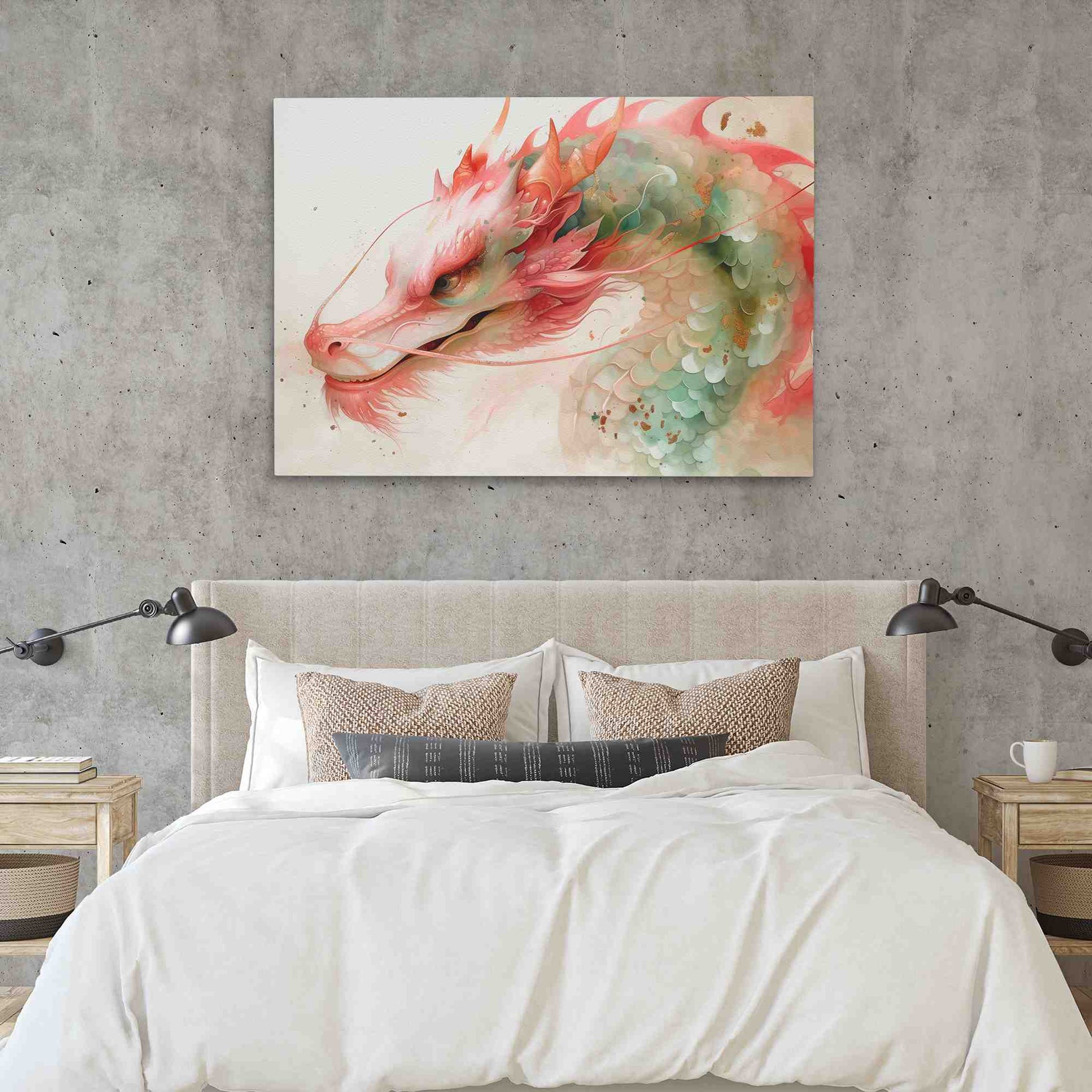 Dragon Whiskers - Chinese Wall Art in Black Frame