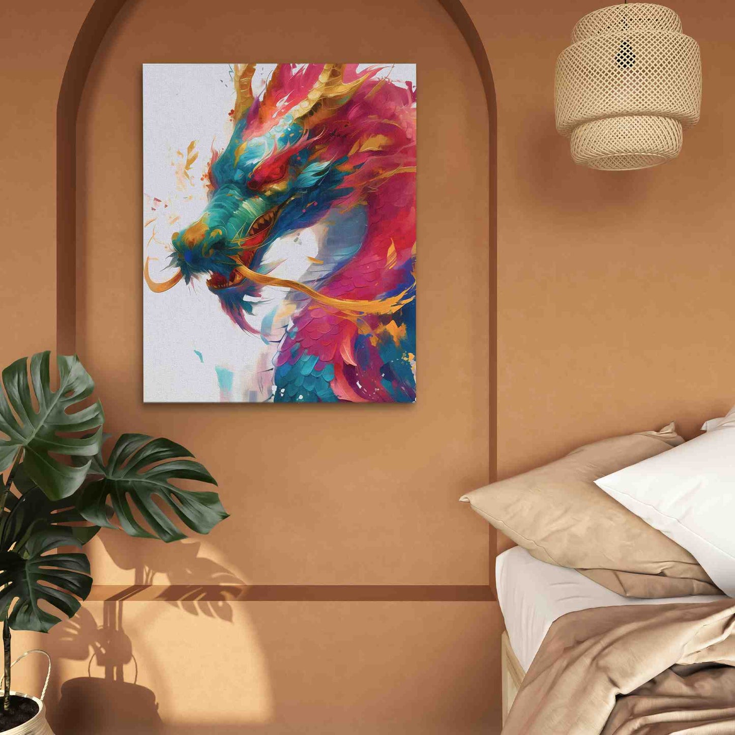 Dragon Zealot - Fantasy Colorful Canvas Wall Art