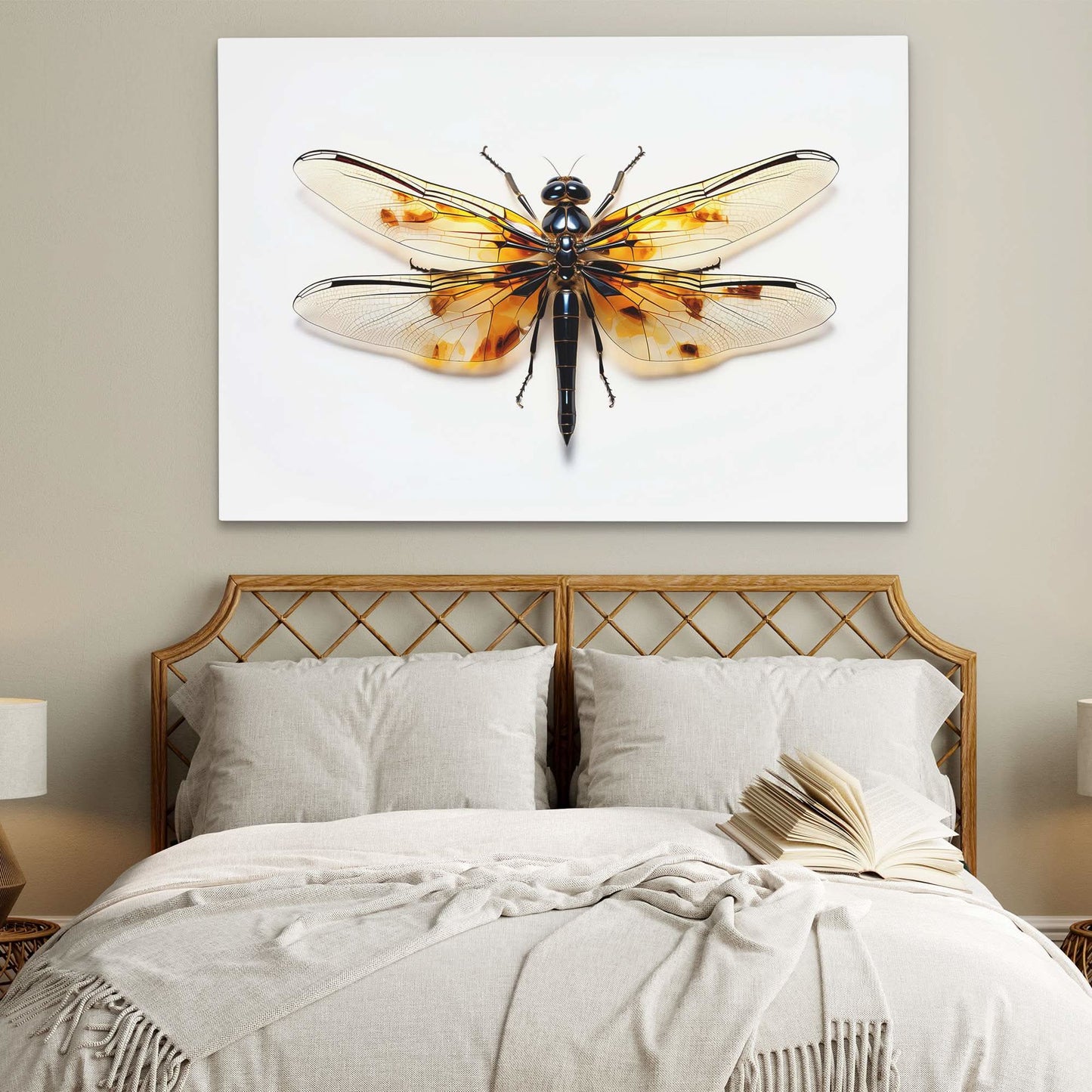 Dragonfly Arts - Black Gold and White Art
