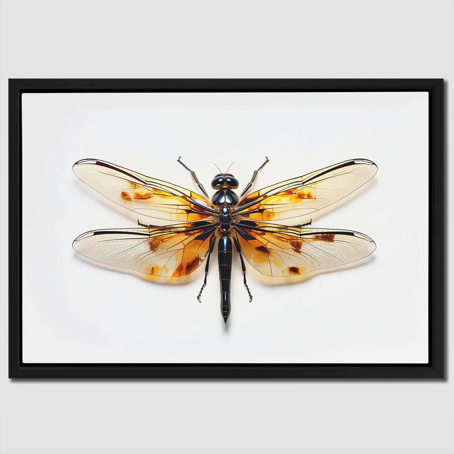 Dragonfly Arts - Gold Canvas Wall Art