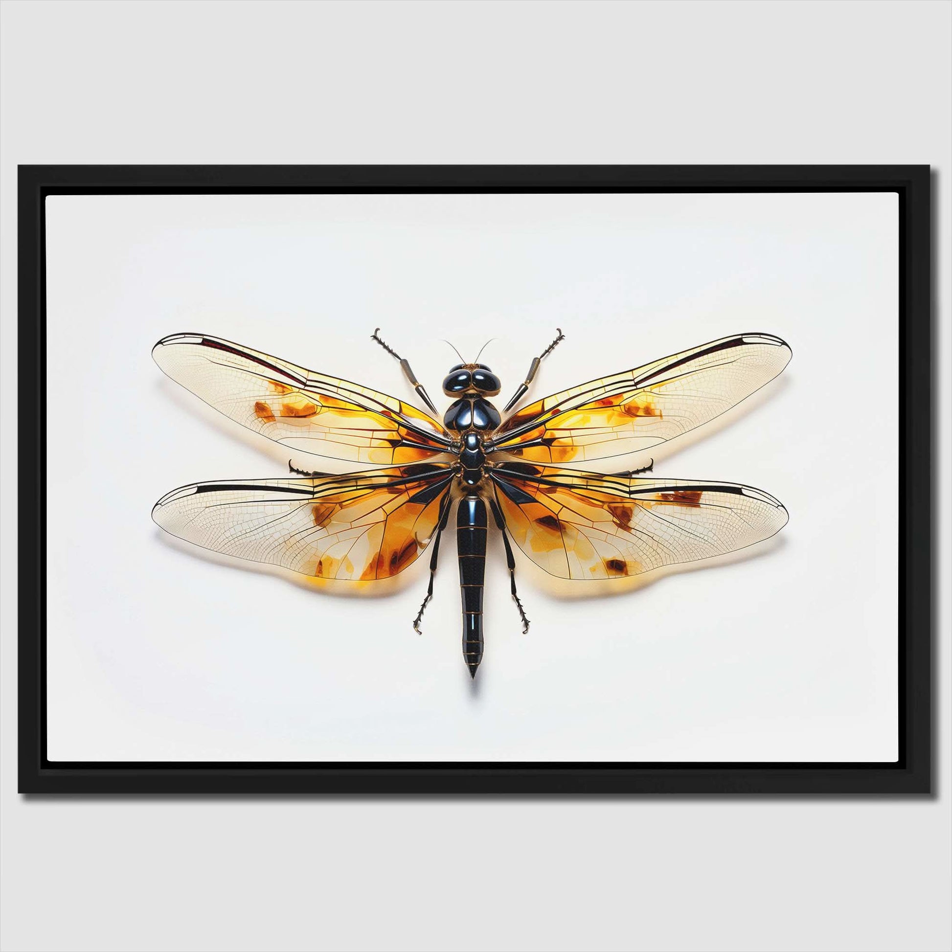 Dragonfly Arts - Gold Canvas Wall Art