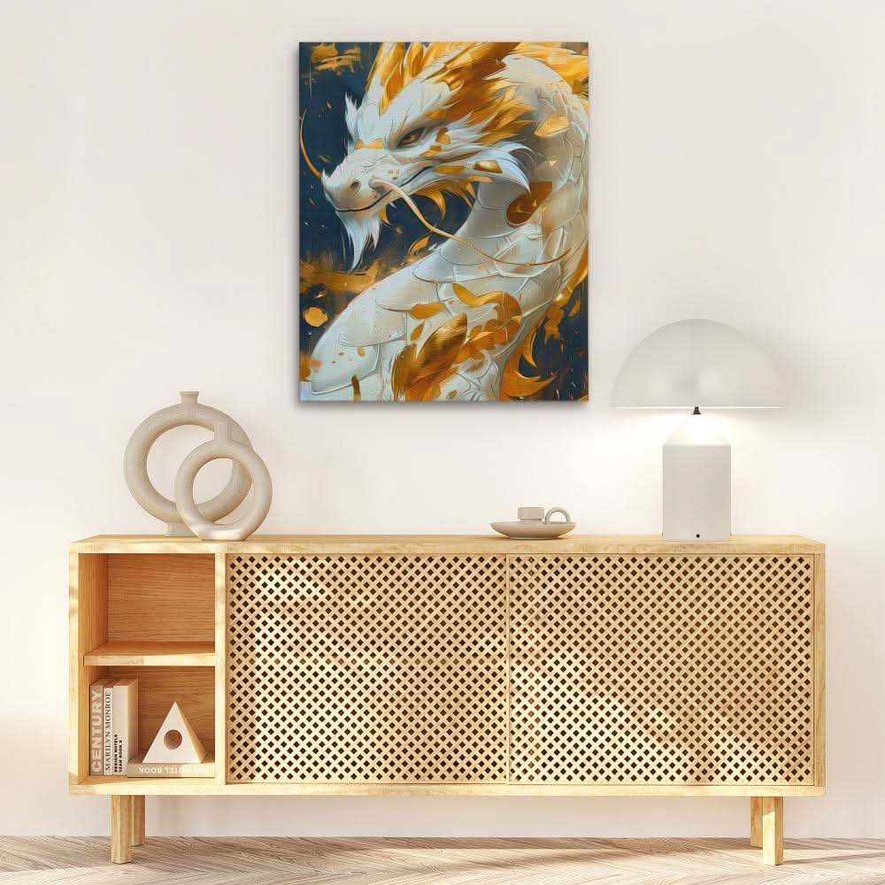 Dragon’s Pride - Gold Dragon Canvas Print