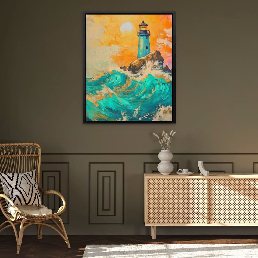 Dramatic Lighthouse - Large Canvas Print