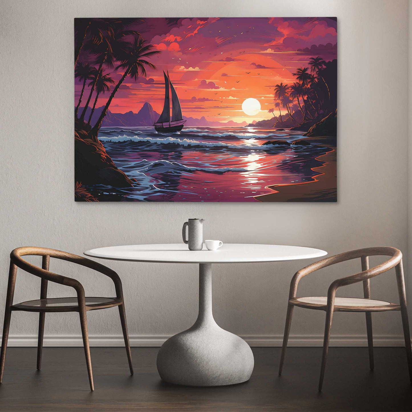 Dream Wave Sunset - Boat Art